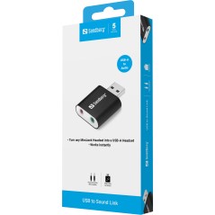 "High-Performance Sandberg USB to Sound Link 133-33 | Enhanced Audio Quality"